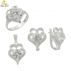 Gümüş zirkon taşlı set